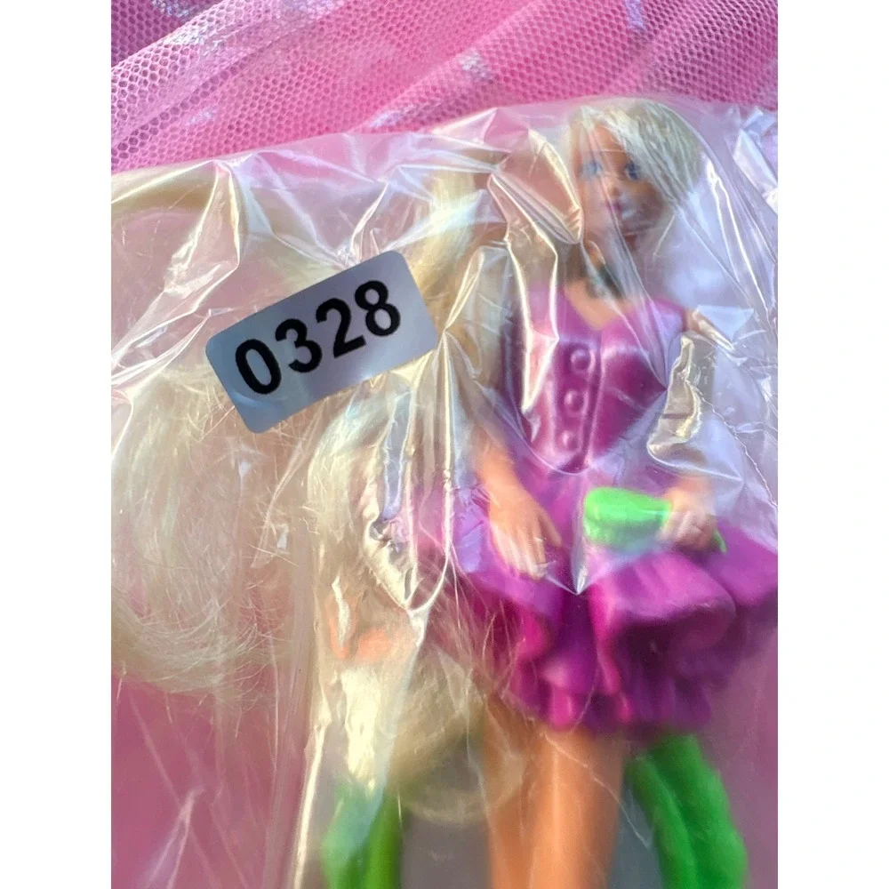 Vintage 1995 Mattel Barbie McDonalds Happy Meal Figure Purple Dress Vanity WS 11